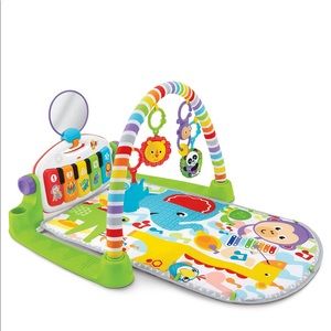 Fisher-Price Deluxe Kick & Play Piano Gym in Green